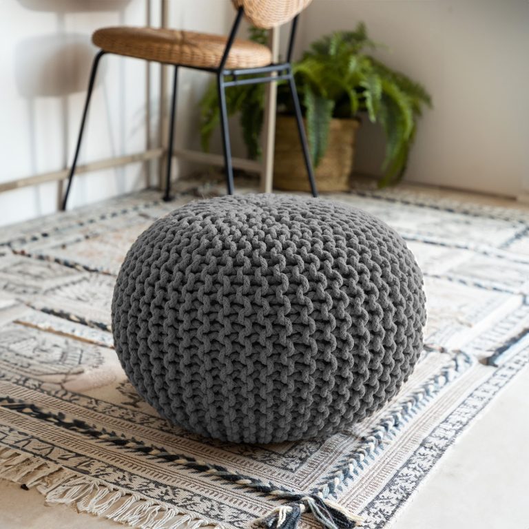 pouf-gray-pamucna-ognootporna-taburetka