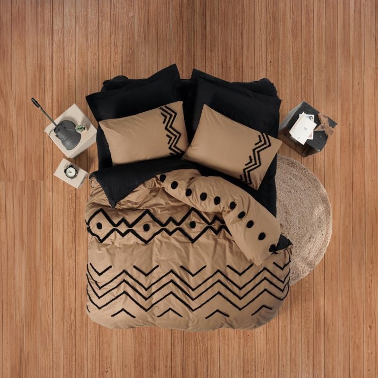 cottonbox-galena-puff-pamucna-ranforce-postelnina-Elio-Copper-Black