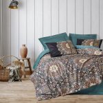 cottonbox-galena-100-pamuk-saten-postelnina-Ornate-Petrol