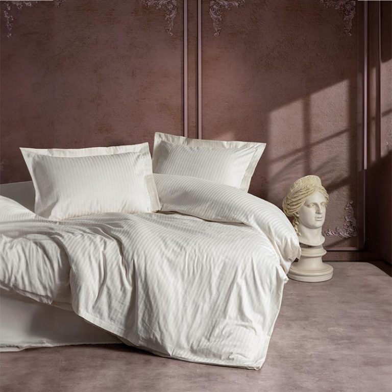 cottonbox-galena-100-saten-pamucna-postelnina-Elegante-Stripe-Ecru