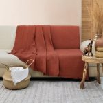 (Galena) Merlin - 100% Памучни прекривачи за тросед 170*200 - Бордо - Image 4