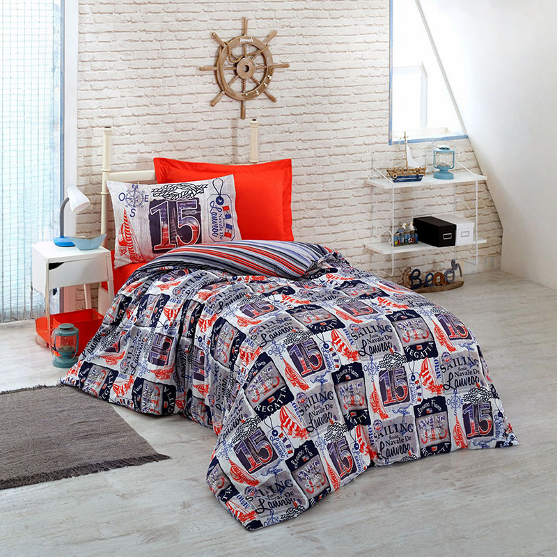 (cottonbox) Детска 100% Ranforce Памучна постелнина - Regatta - Dark Blue