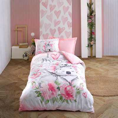 (cottonbox) Детска 100% Ranforce Памучна постелнина - Koala - Pink