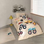 (cottonbox) Детска 100% Ranforce Памучна постелнина - Cars - Beige
