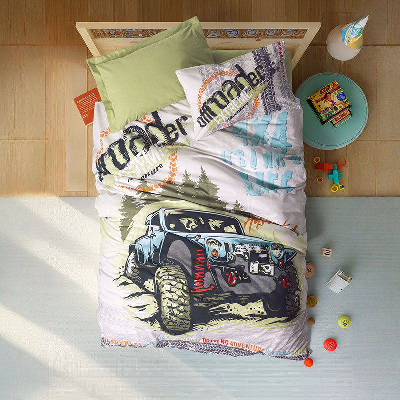 (cottonbox) Детска 100% Ranforce Памучна постелнина - Adventure - Green