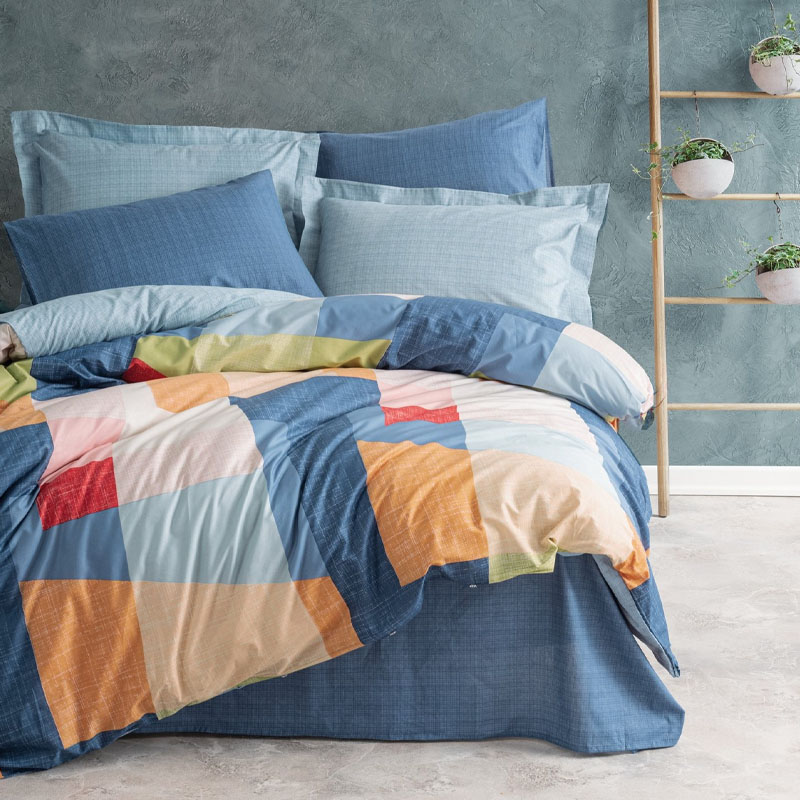 (cottonbox) Единечна 100% Ranforce Памучна постелнина - Cosy - Blue