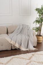 100% Памучни прекривачи за тросед 150*200 -Baliksirti - Grey