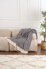 100% Памучни прекривачи за тросед 150*200 -Baliksirti - Indigo Blue - Image 3