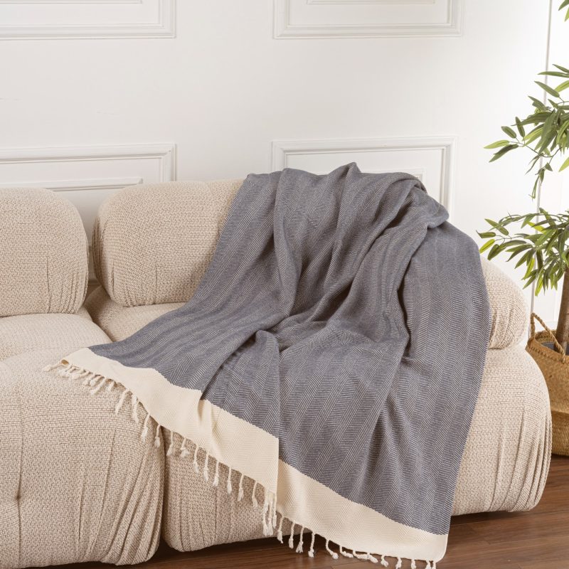 100% Памучни прекривачи за тросед 150*200 -Baliksirti - Indigo Blue