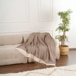 100% Памучни прекривачи за тросед 150*200 - Baliksirti - Light Brown - Image 3