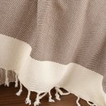 100% Памучни прекривачи за тросед 150*200 - Baliksirti - Light Brown - Image 2