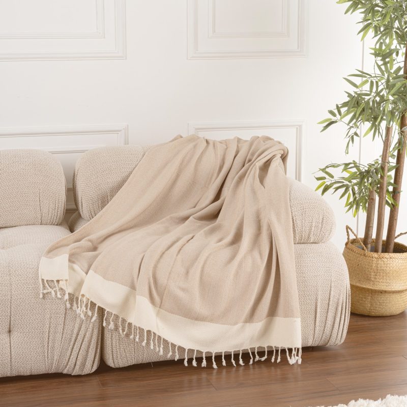 100% Памучни прекривачи за тросед 150*200 - Baliksirti - Beige