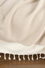 100% Памучни прекривачи за тросед 150*200 - Baliksirti - Beige - Image 3