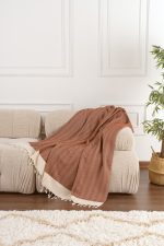 100% Памучни прекривачи за тросед 150*200 -Baliksirti - Tile Red - Image 2