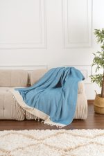 100% Памучни прекривачи за тросед 150*200 Baliksirti - Turquoise - Image 3