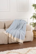 100% Памучни прекривачи за тросед 150*200 - Baliksirti - Light Blue - Image 2