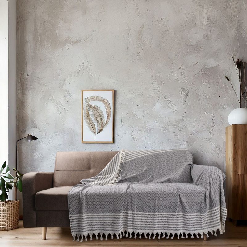 100% Памучни прекривачи за тросед 180*230 - Sophia - Anthracite