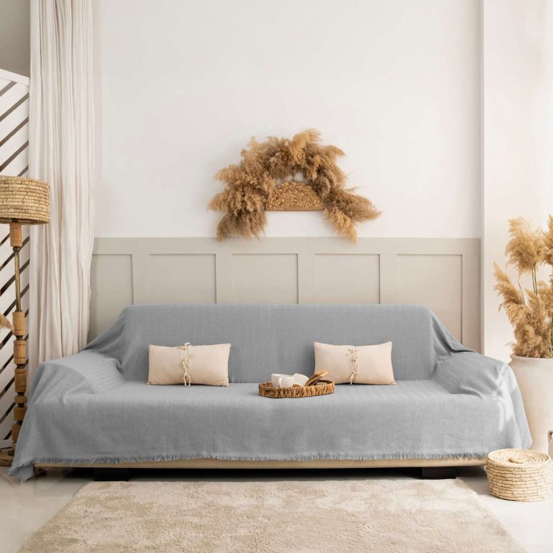 100% Памучни прекривачи за тросед 180*300 - Light Grey