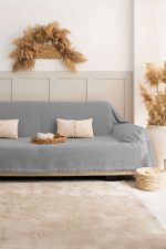 100% Памучни прекривачи за тросед 180*300 - Light Grey - Image 5