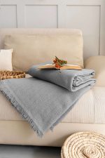 100% Памучни прекривачи за тросед 180*300 - Light Grey - Image 4