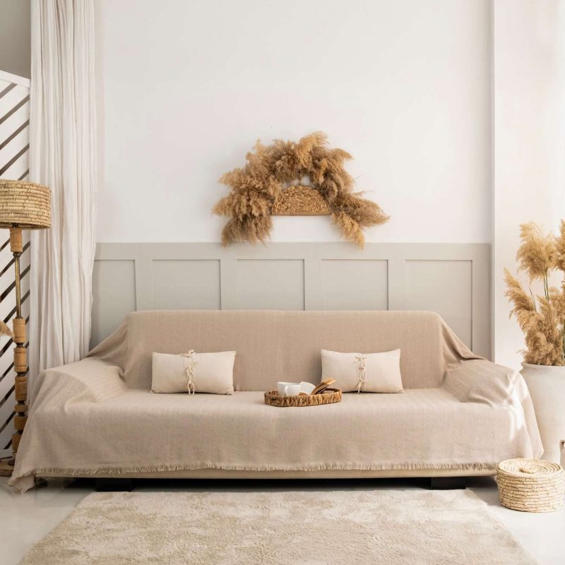 100% Памучни прекривачи за тросед 180*300 - Rio - Beige