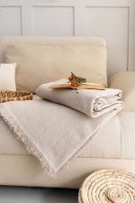 100% Памучни прекривачи за тросед 180*300 - Rio - Beige - Image 6