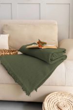 100% Памучни прекривачи за тросед 180*300 - Rio - Khaki - Image 3