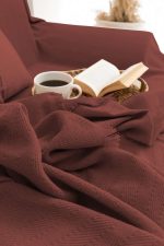 100% Памучни прекривачи за тросед 180*300 - Rio - Tile Red - Image 4