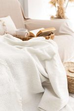 100% Памучни прекривачи за тросед 180*300 - Rio - Cream - Image 3