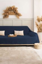 100% Памучни прекривачи за тросед 180*300 - Rio - Dark Blue - Image 5