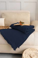 100% Памучни прекривачи за тросед 180*300 - Rio - Dark Blue - Image 4