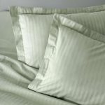 100% Памучен сатен постелнина - Stripe - Sage - Image 2