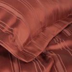 Premium Bamboo сатен постелнина - Bamboo Stripe - Tile Red - Image 2