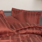 Premium Bamboo сатен постелнина - Bamboo Stripe - Tile Red - Image 3