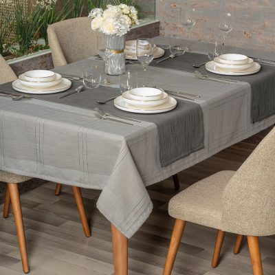 Сет чаршав и ранер - Jasmine 160 - Grey