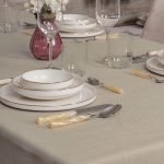 Чаршав за маса - Plain 160 - Beige - Image 2