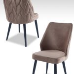 Pufi - Cappuccino, Black – Комплет столчиња (2 парчиња)