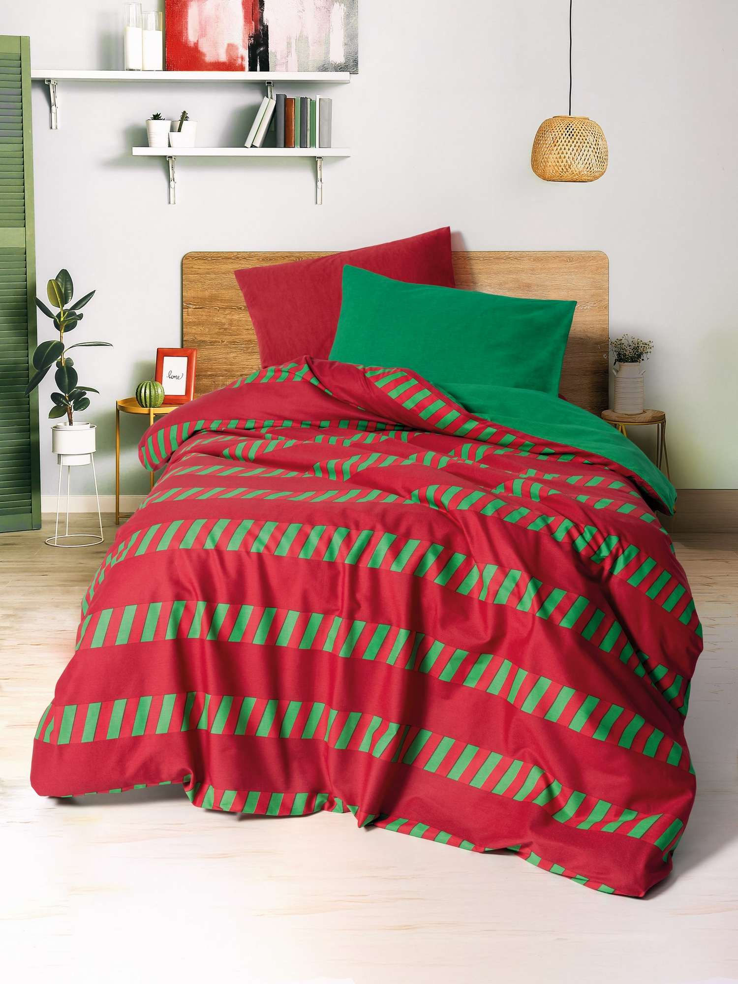 108CZY110920-201.jpg Holly - Green – Единечна Ranforce постелнина - Image 1