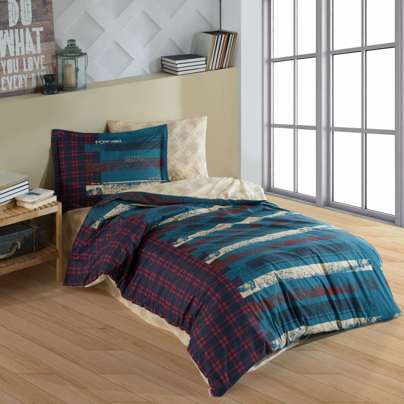 Vivaldi - Green – Poplin единечна постелнина