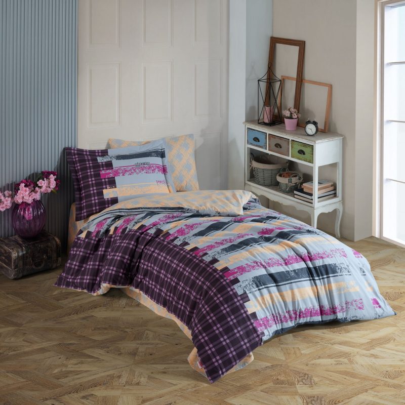 Vivaldi - Grey – Поплин единечна постелнина