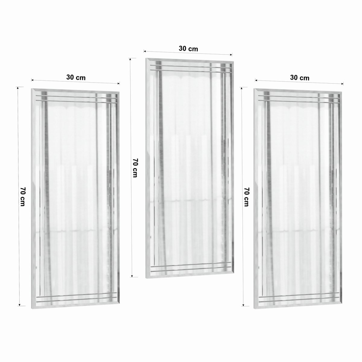 Mini Buhem - Transparent – Сет за украсни огледала (3 парчиња) - Image 6