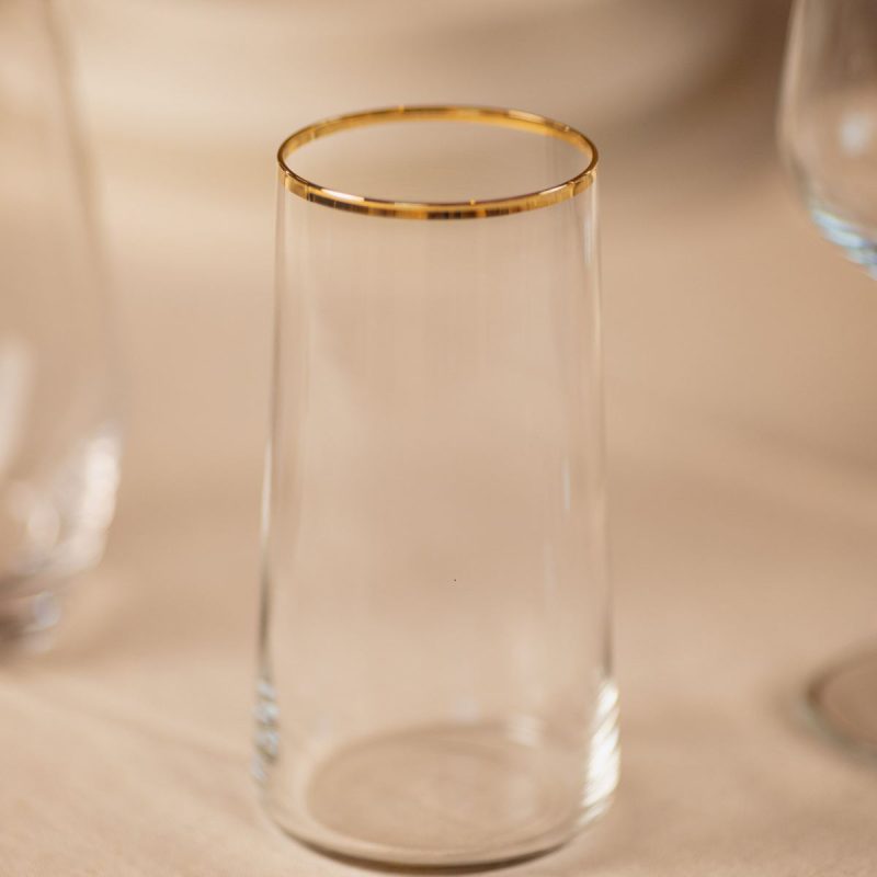 Avantgarde 520 - Gold, Transparent – Стаклен комплет (4 парчиња)