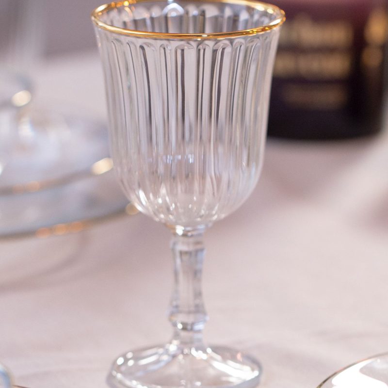 Splendid 240 - Gold, Transparent – Стаклен комплет (4 парчиња)