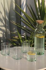 Barrel – Сет од стаклени чаши и шише (5 парчиња)