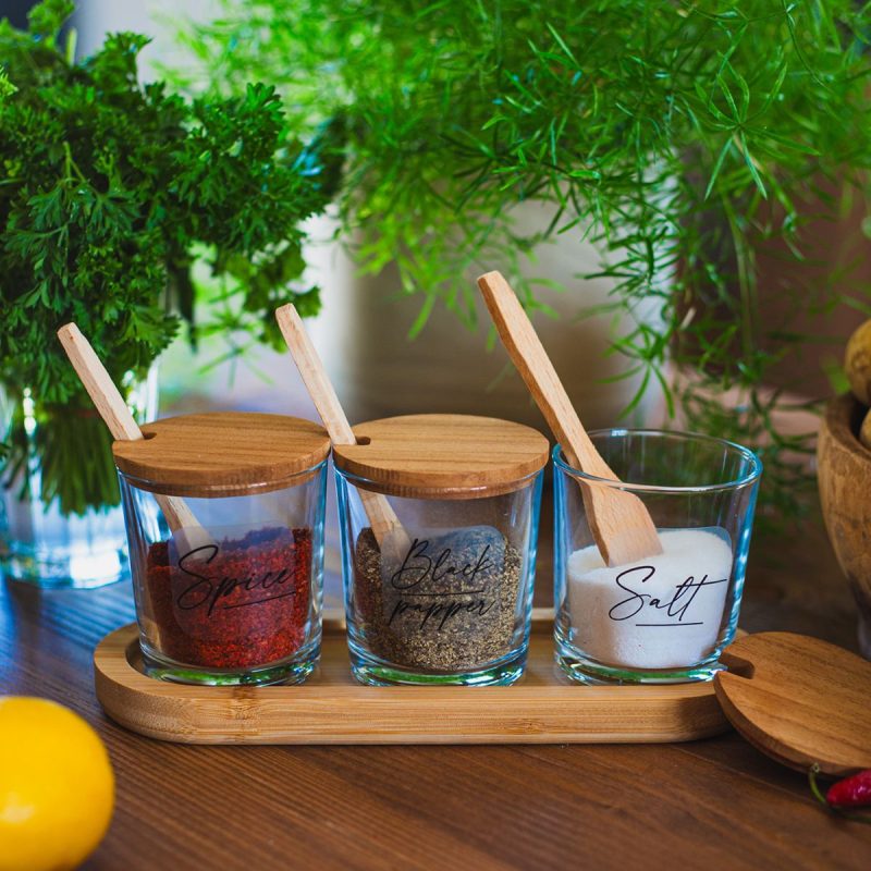 Marsala Bambu – Комплет за тегли за зачини (3 парчиња)