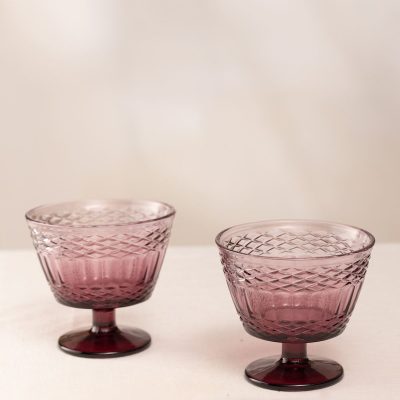 Vega - Burgundy – Стаклени садови за сладолед (2 парчиња)