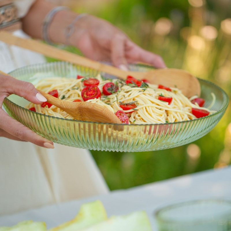 Splendid - Green – Сет стаклен сад за салата (2 парчиња)