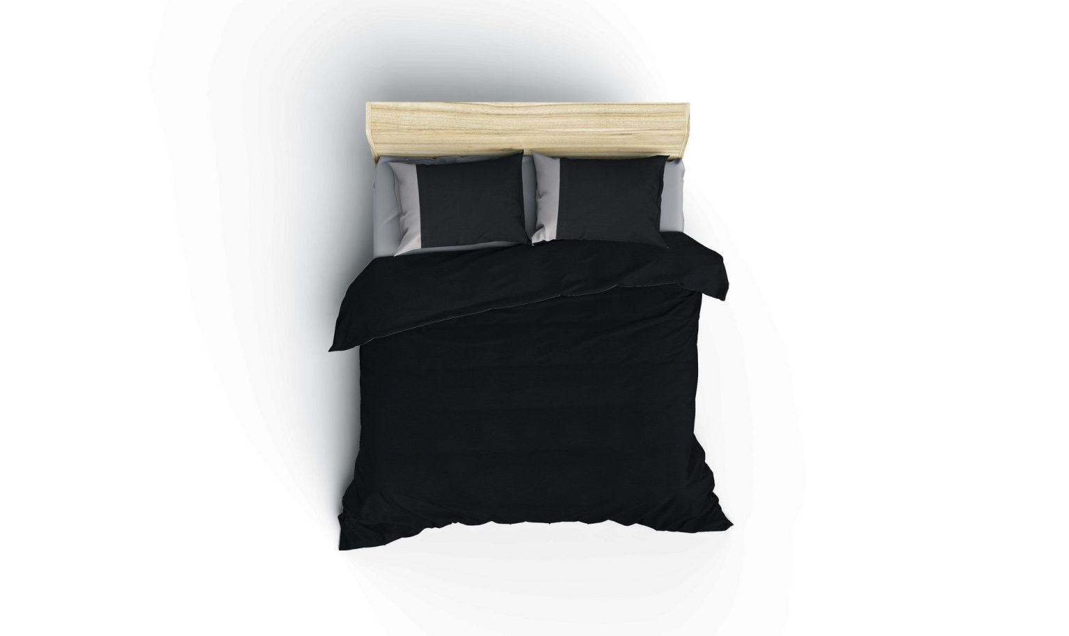 Plain - Black, Grey – Дупла постелнина Ranforce - Image 2