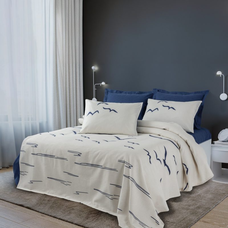 Larum - Dark Blue – Пике прекривач