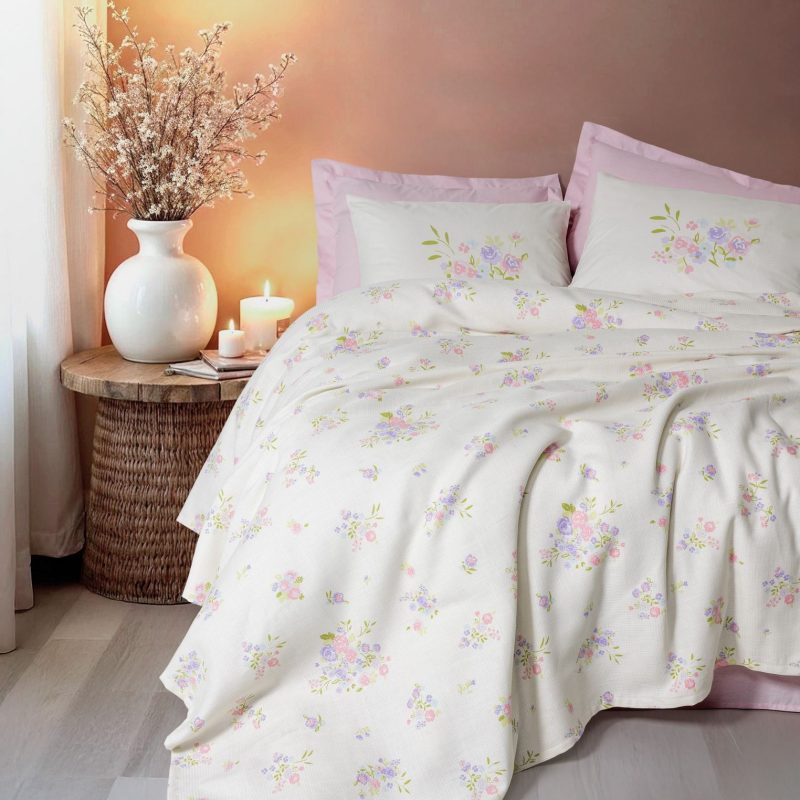 Petal - Pink – Единечна пике постелнина